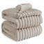 Couverture en flanelle de lits pour lit simple / simple TG pour filles, couverture douce et confortable de 300 g / m² pour dortoir et décoration intérieure, lin beige, cadeau toutes saisons-116397907-135760369