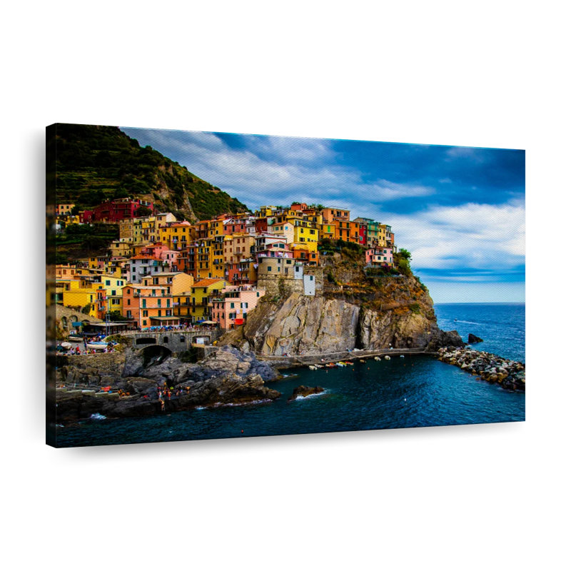Impression sur toile Cinque Terre, H 20 po x l 30 po x P 1,25 po