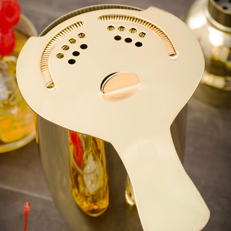 Crépine en acier inoxydable plaqué noir Bar Lux - 6 po - boîte de 1 unité, Doré