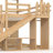 House-Style Wooden Bunk Bed with Slide, Storage Shelves & Wardrobe-125006246
