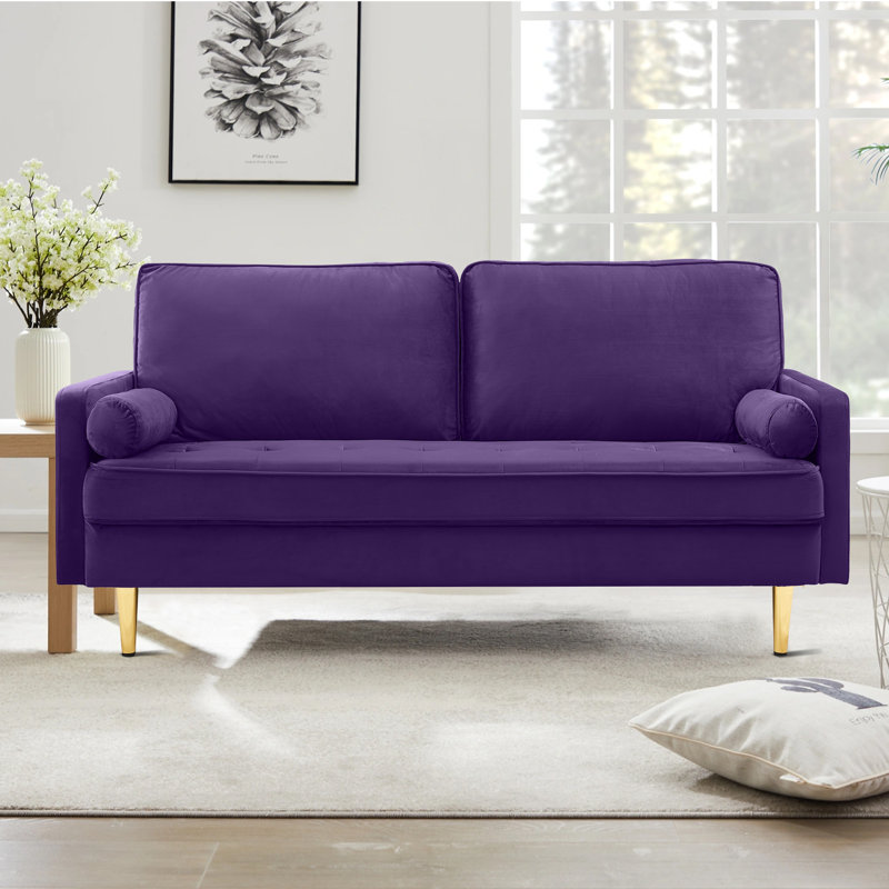 Causeuse de réception Moniet 66,9 po, Mauve