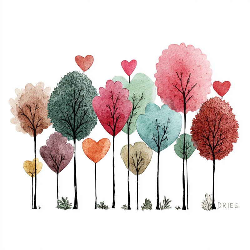 Art mural sur toile Blooming Heart Meadow, L 20 po x H 20 po x P 1,5 po
