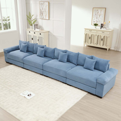 Canapé modulaire modulaire avec 12 coussins décoratifs