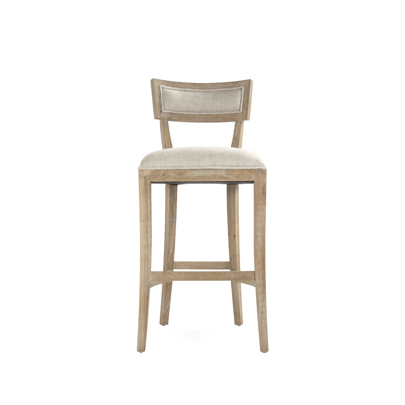 Embla Upholstered Stool with Solid Wood Frame, Counter Stool (26.75" Seat Height)