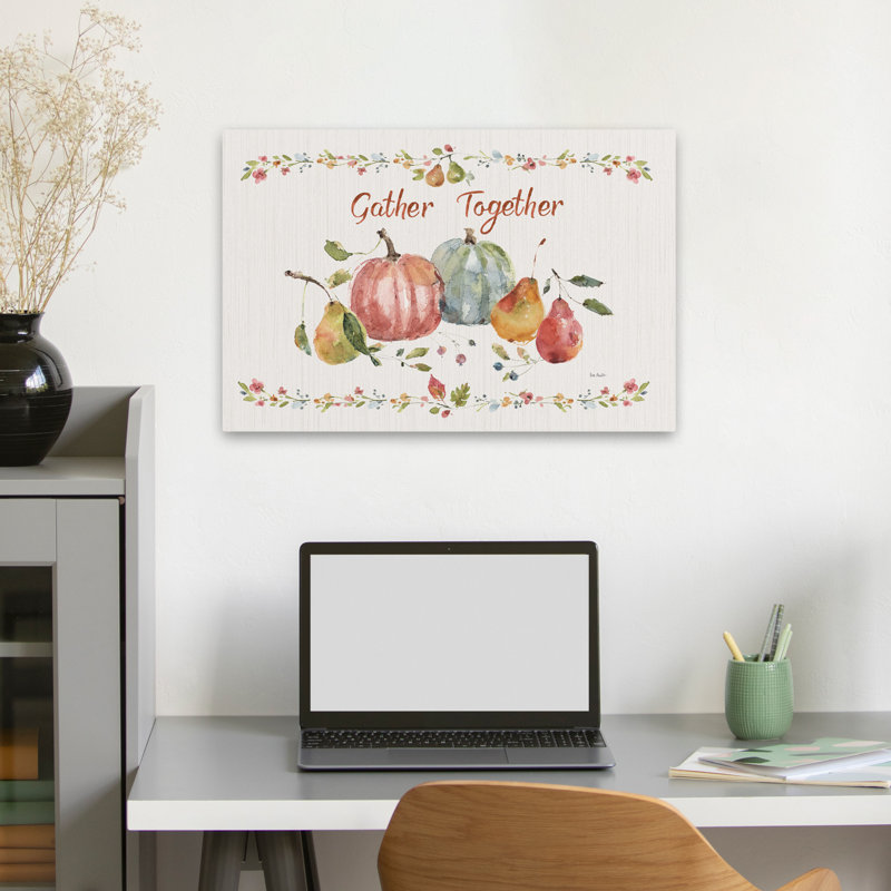 Temps de partager II - art automnal crème d'automne, H 16 po x l 24 po