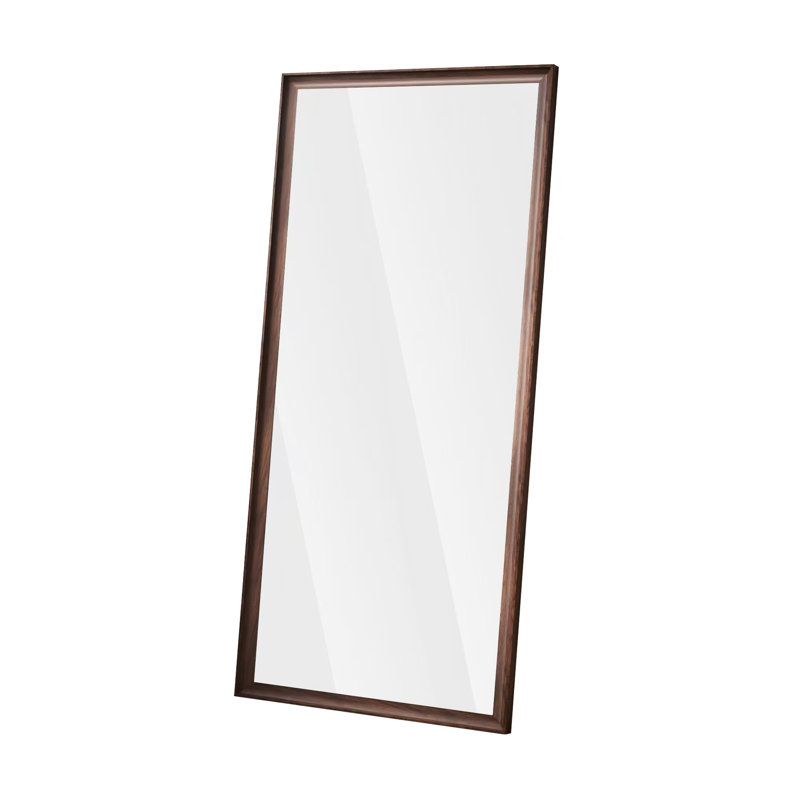 Grand miroir contemporain sur pied de 70 po x 32 po, bois artificiel brillant, trois méthodes d'installation, pour décorer le salon et le vestiaire, pour la chambre à coucher