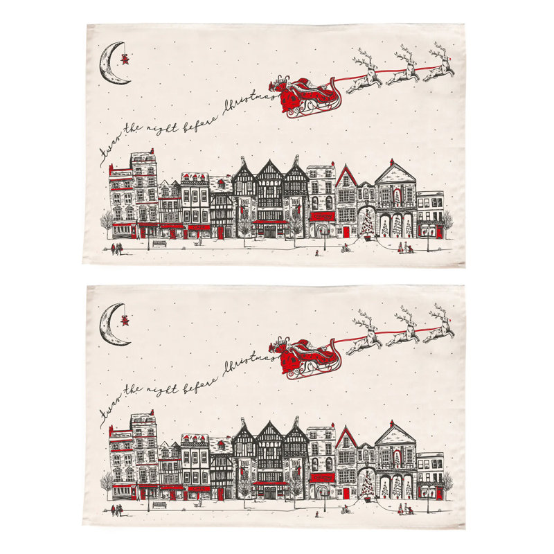 Cotton Tea Towel Kitchen Towel, Set of 2