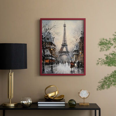 «Christmas Holiday Art», reproduction encadrée en bois massif