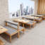 Banc rembourré en similicuir Simple Fashion Cafe