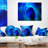 Circled Blue Psychedelic Texture - Abstract Printed Pillow