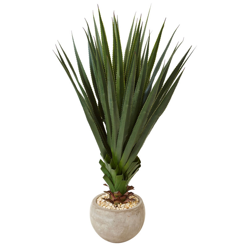 Spiked Agave Artificial Plant in Bowl Planter
