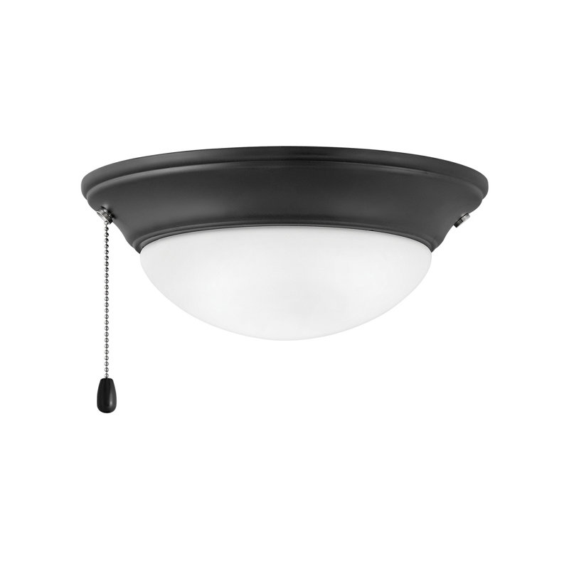 Small Low Profile Ceiling Fan Light Kit, Black