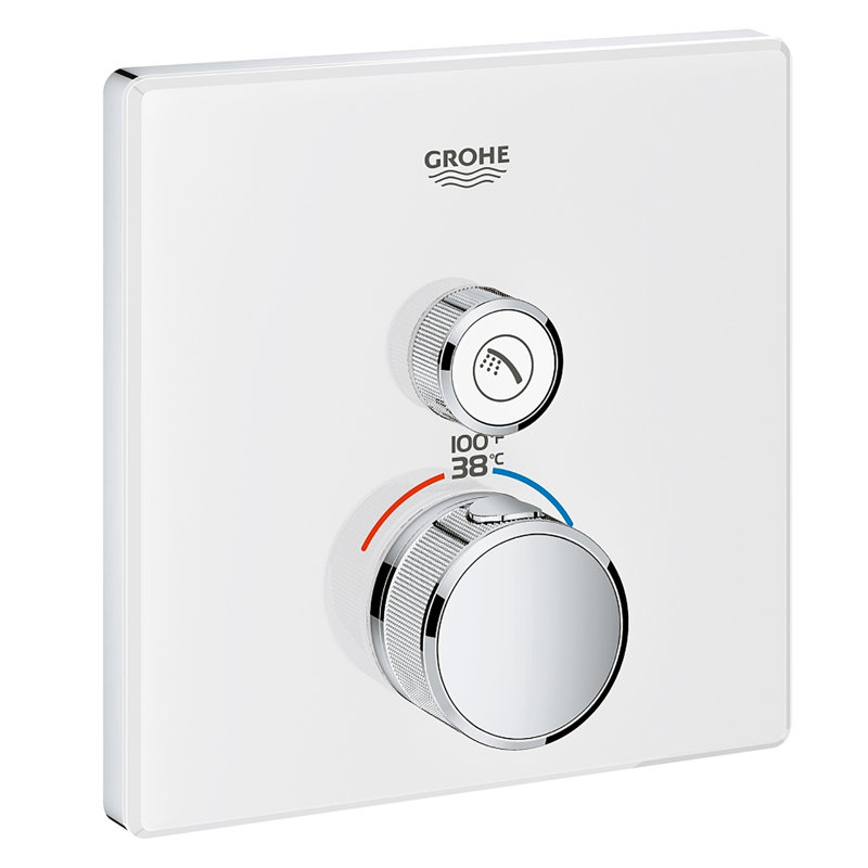 Grohtherm® SmartControl Single Function Thermostatic Trim with Control Module, Moon White