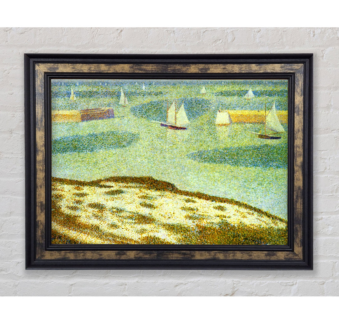 Seurat Eingang zu Port-En-Bessin - Einzelner Bilderrahmen Kunstdrucke