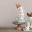 Enameled Mango Wood Pedestal With Mushrooms