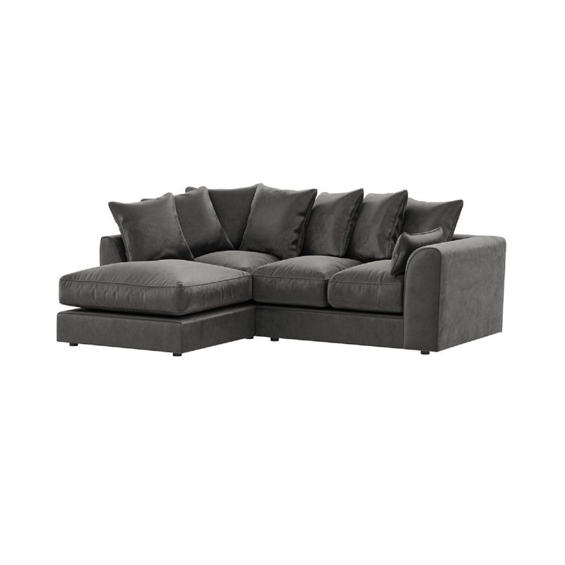 Sharpsburg 4 Seater Velvet Corner Sofa , Left Hand Facing, Gold