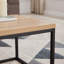 Table basse avec repose-pieds carré de 30 pouces à effet marbre avec plateau très épais et écologique, structure en métal robuste et pieds réglables pour les salons modernes.