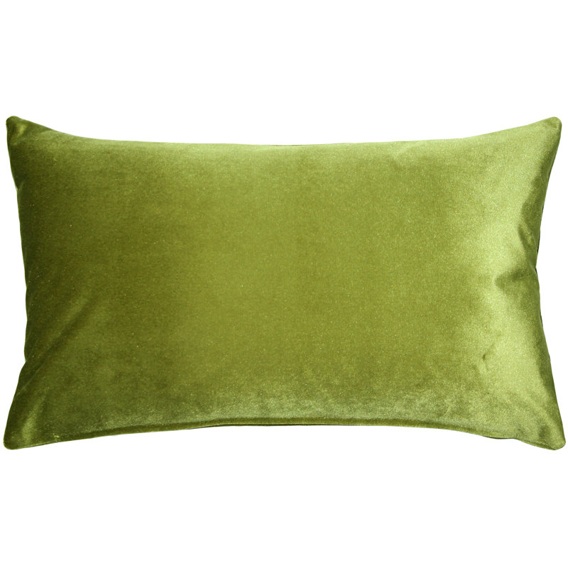 Rectangular Velvet Pillow Cover & Insert, Chartreuse Green
