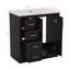 Ensemble de meuble-lavabo 30 po avec lavabo en céramique avec 3 tiroirs et portes à fermeture douce-116794981