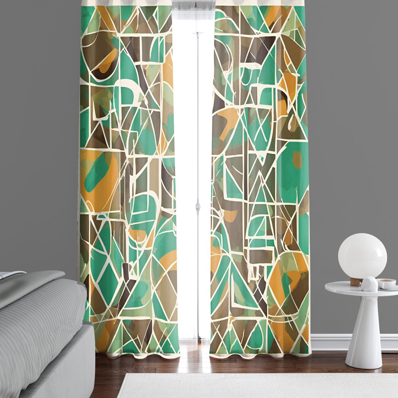 Semi Sheer Curtain Pair, 20" W x 82" L
