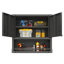 Armoire de rangement murale en métal avec porte verrouillable et 1 tablette 1 tiroir ouvert pour garage, entrepôt, assemblage requis-1506670794
