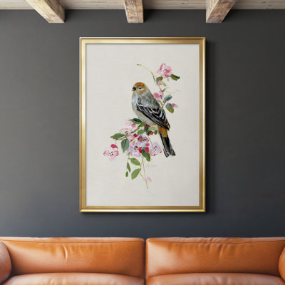 «Spring Song Goldfinch», peinture sur toile encadrée
