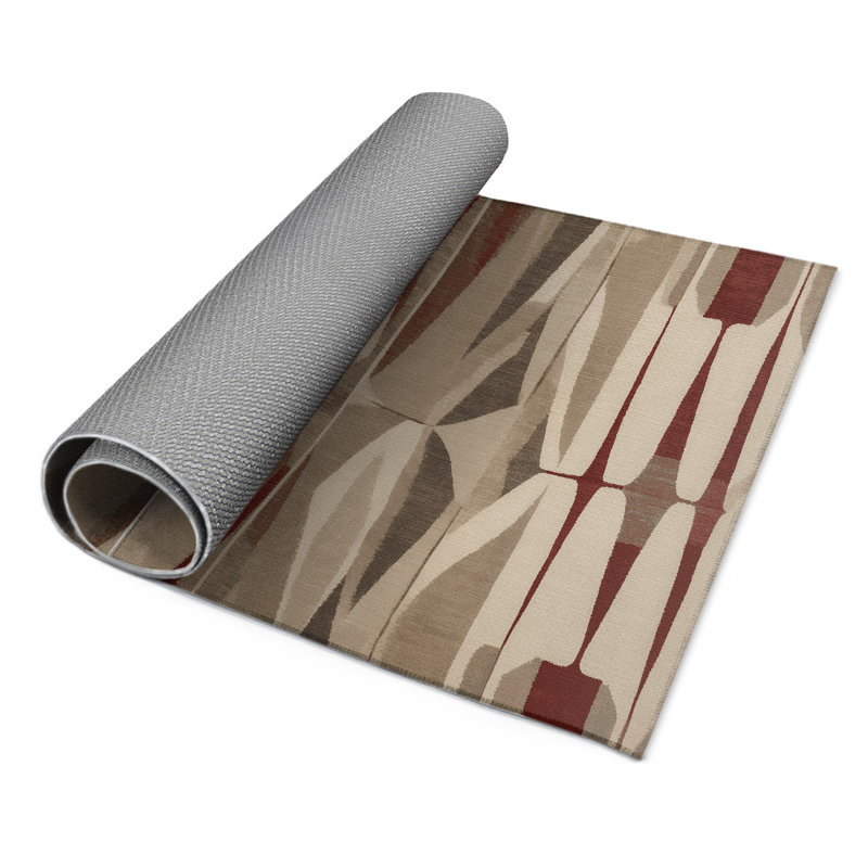 Chenille Abstract Indoor / Outdoor Rug, Rectangle 3' x 5'