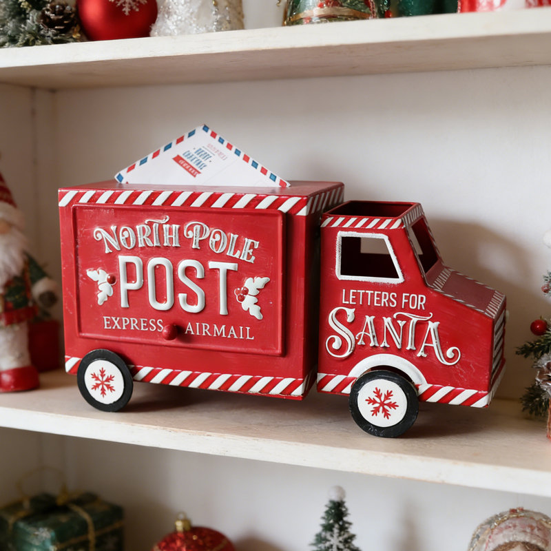 Boîte aux lettres Christmas Christmas, Rouge / Blanc