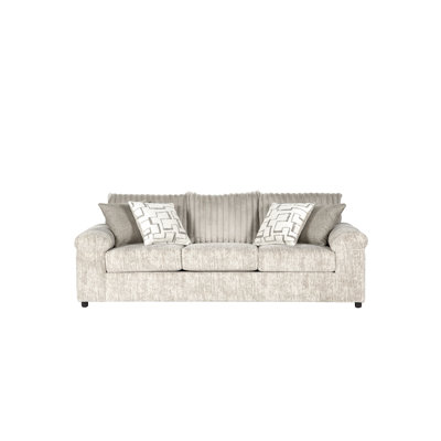 Upholstered Channel-Tufted Sofa