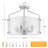 4-Light Modern Glass Drum Semi Flush Mount Ceiling Light Fixture for Kitchen Bedroom Entryway Hallway-2099782713