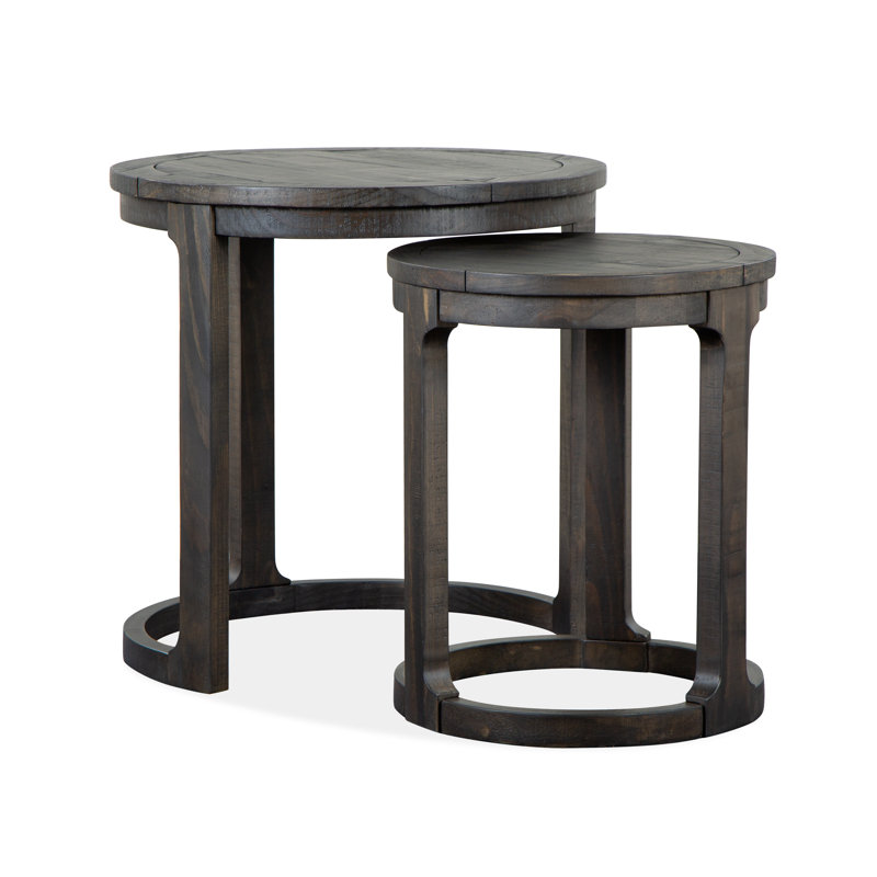 Lapeer Round Cocktail Table With 2 Nesting End Table, 5 Pieces: Coffee Tables, 4 End Tables
