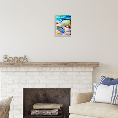 " Vivid Shells Abstraction " by LSR Design Studio Painting Print