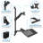 Mount-It Full Motion Wall Mount Workstation with Keyboard Tray and CPU Holder | Fits 32 in. Screens