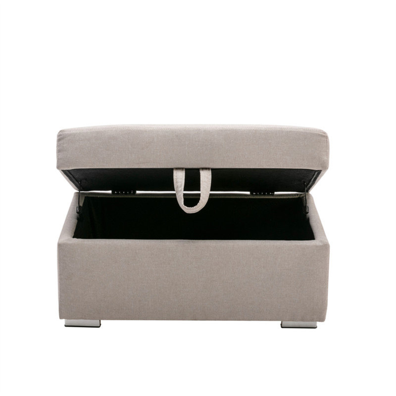 Canapé modulaire double en lin 6 pièces avec pieds interchangeables 152 po Nolan