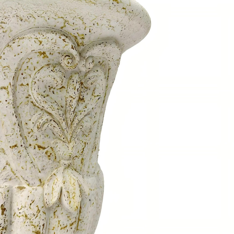 Pot de fleurs décoratif d'extérieur en oxyde de magnésium rustique de 63,5 cm (25 pouces) avec fini rouille