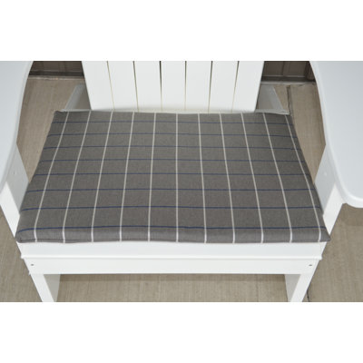 Striped Fabric Indoor/Outdoor Chair Cushion