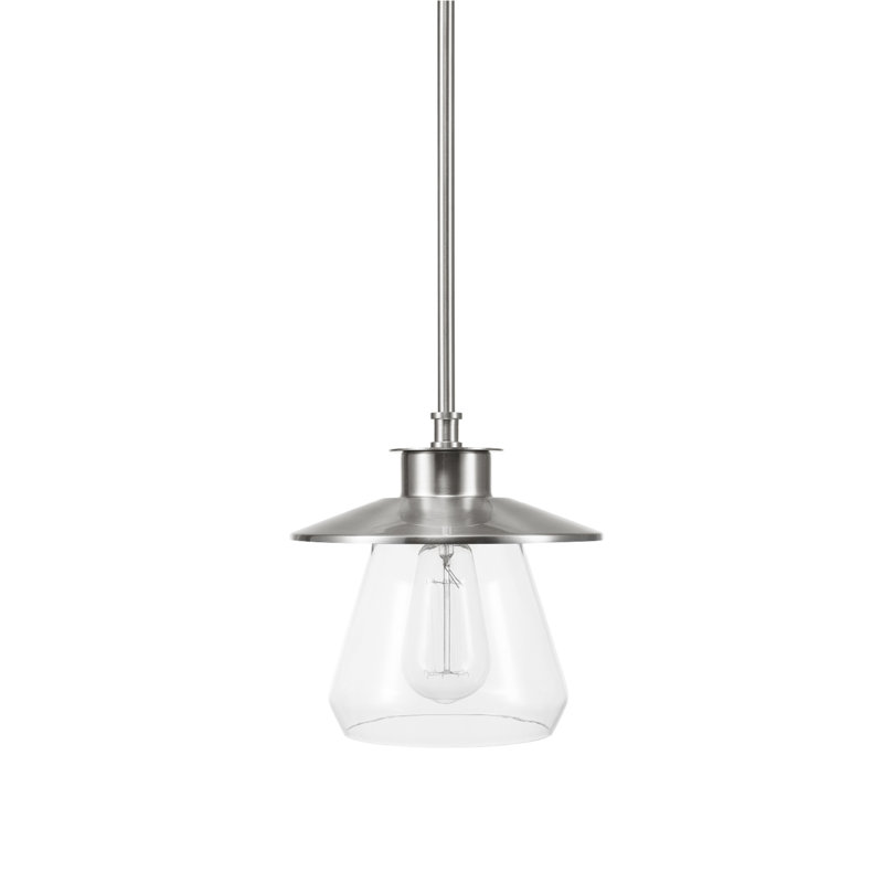 Valeriane 1 - Light Single Pendant, Brushed Steel