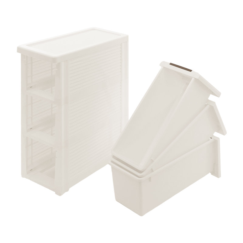 Chariot de rangement mobile à 3 tiroirs mince avec roulettes Chariot de rangement vertical étroit et moderne pour le bureau, la salle de classe, la cuisine, la cuisine et la salle de bain