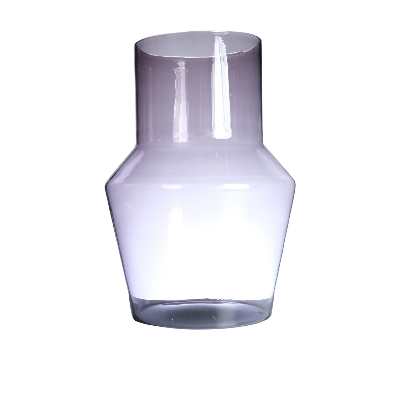 Evie Mouthblown Recycled Glass Vase, 15.75" H x 11.02" W x 11.02" D, Purple