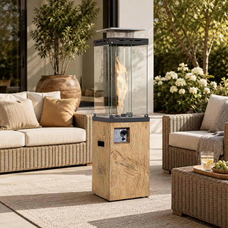 Chauffage de terrasse sur pied au propane de 41 000 BTU avec roues