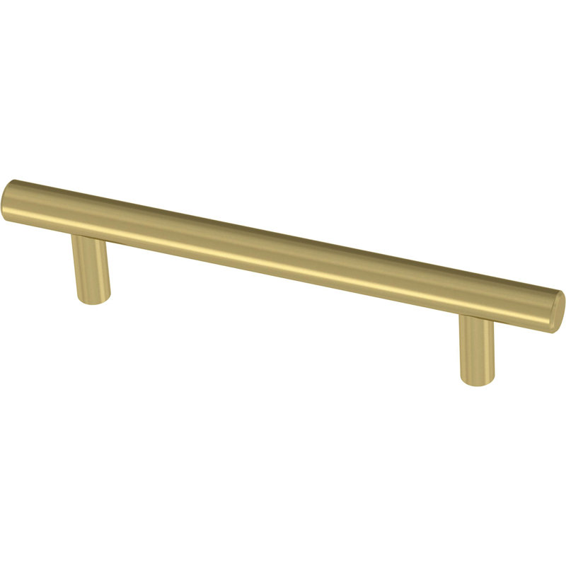 Satin Gold Modern Bar Cabinet Drawer Pull Handle Set