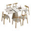 7-Piece Retractable Dining Table Set, Expandable Table With 6 Chairs For Small Apartments