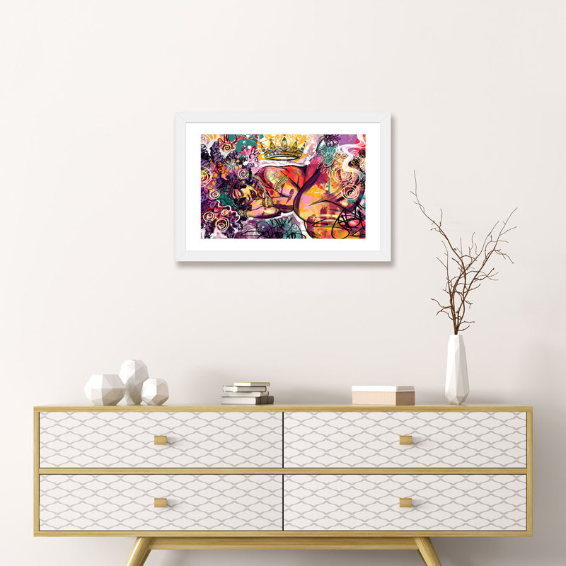 «Radiance» par Justin Copeland, H 16 po x l 24 po x P 1 po, Papier encadré blanc