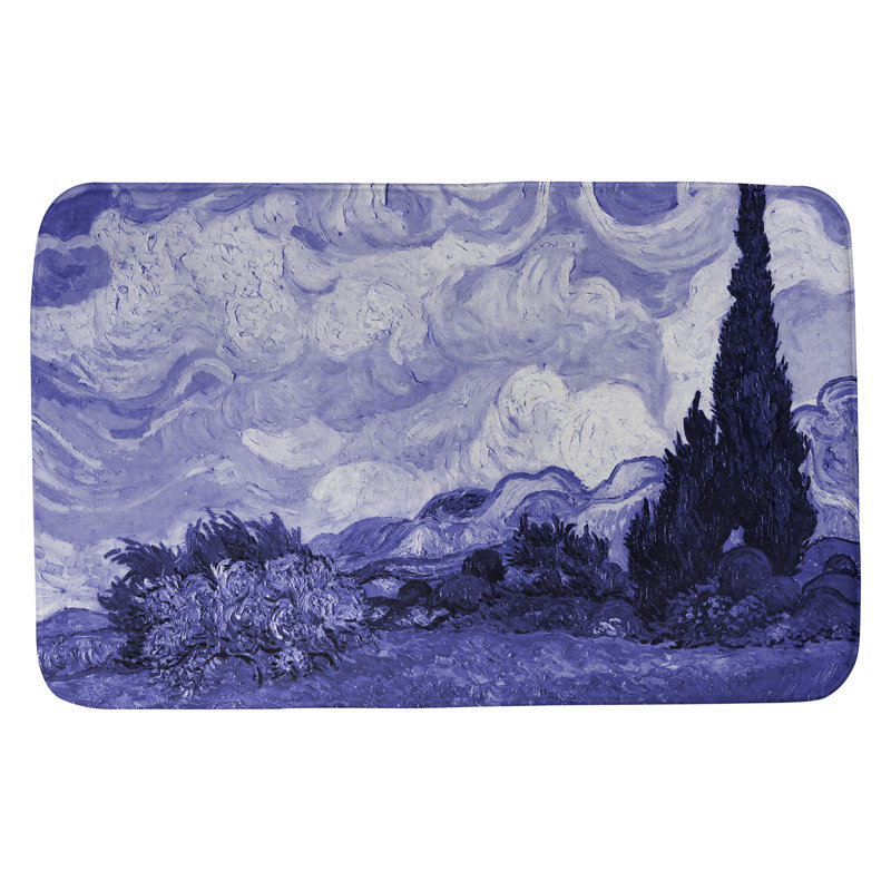 Tapis pour salle de bain Kandiyohi, l 17 po x L 24 po, Mauve clair