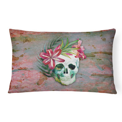 Coussin lombaire à la fête des fleurs mortes de crâne