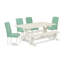 L'ensemble 6 pièces de table et chaises de cuisine contient une table rectangulaire en bois et 4 chaises Parson en simili cuir avec banc, multicolore-1952911940-1952911943
