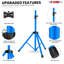 Paire de pieds d'enceintes ajustables en hauteur 54" robustes pour sonorisation, DJ et moniteurs de studio