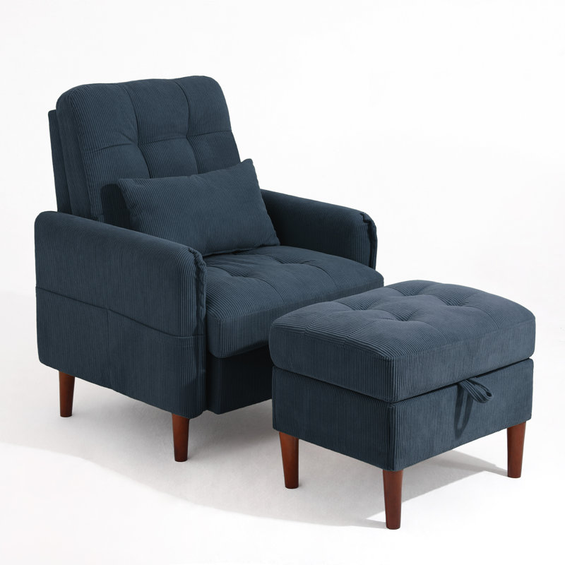 Chaise d'appoint rembourrée, Marine