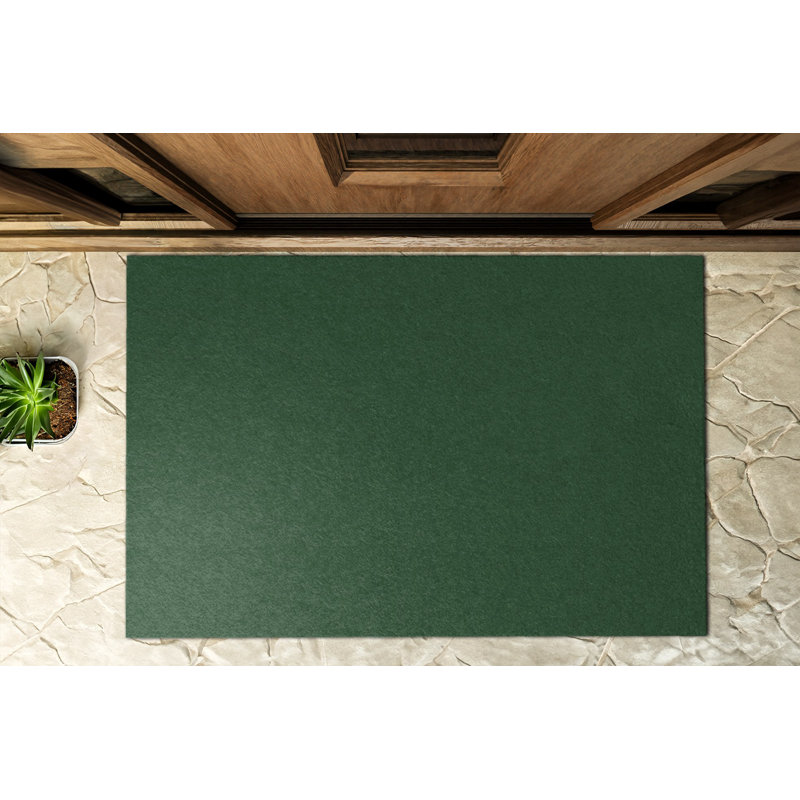 Non-Slip Outdoor Doormat, Emerald