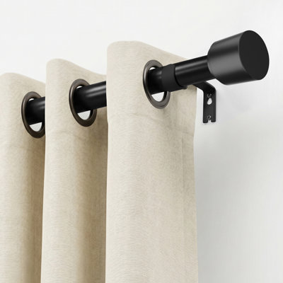 Tringle à rideaux en bronze de 1 po pour fenêtre de 32 à 84 po de longueur réglable avec tringles à rideaux classiques